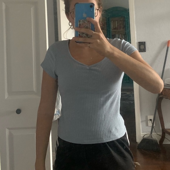 Wild Fable Fitted Blue Tee (S) - Picture 3 of 4